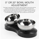Stainless Steel Cat Double Bowl